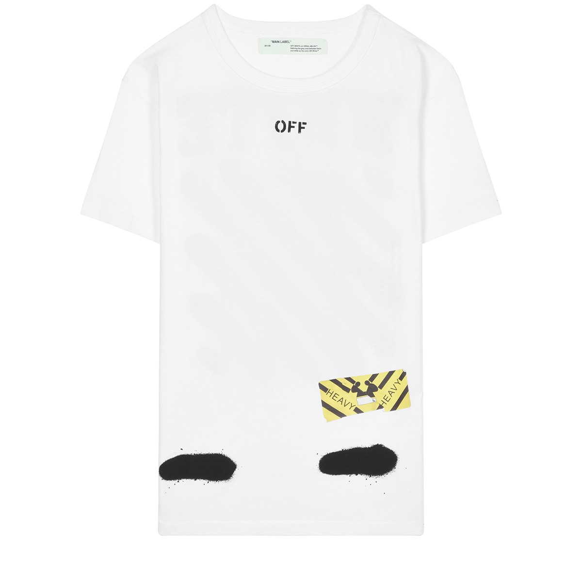 Off-white White / Black t-shirt with spray effect print